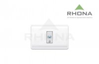 Toma coaxial con placa Genesis